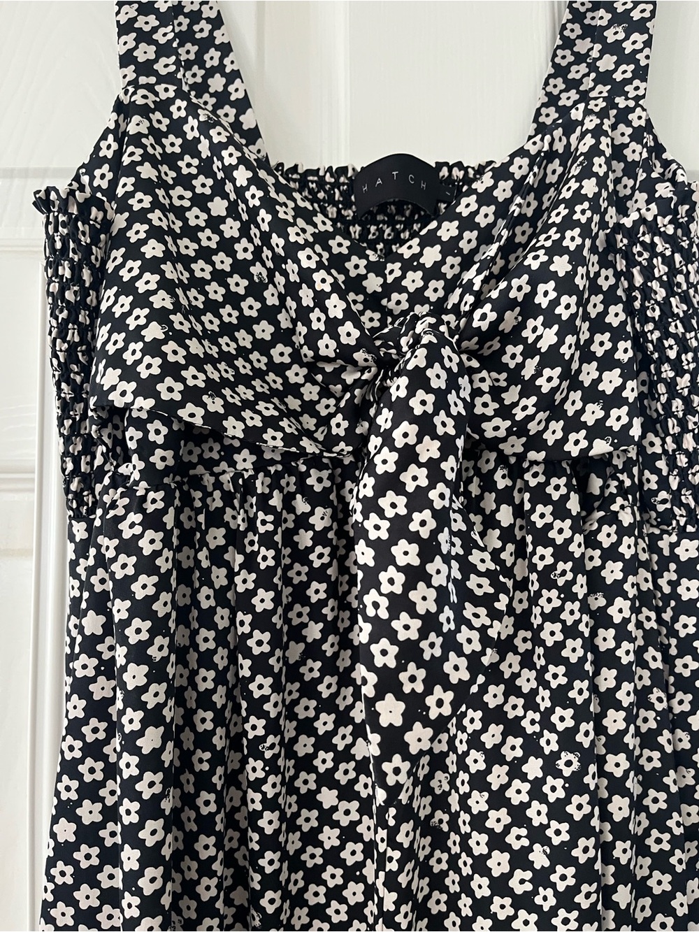 Hatch Black and White Floral Wide Leg Jumpsuit - Picture 4 of 6